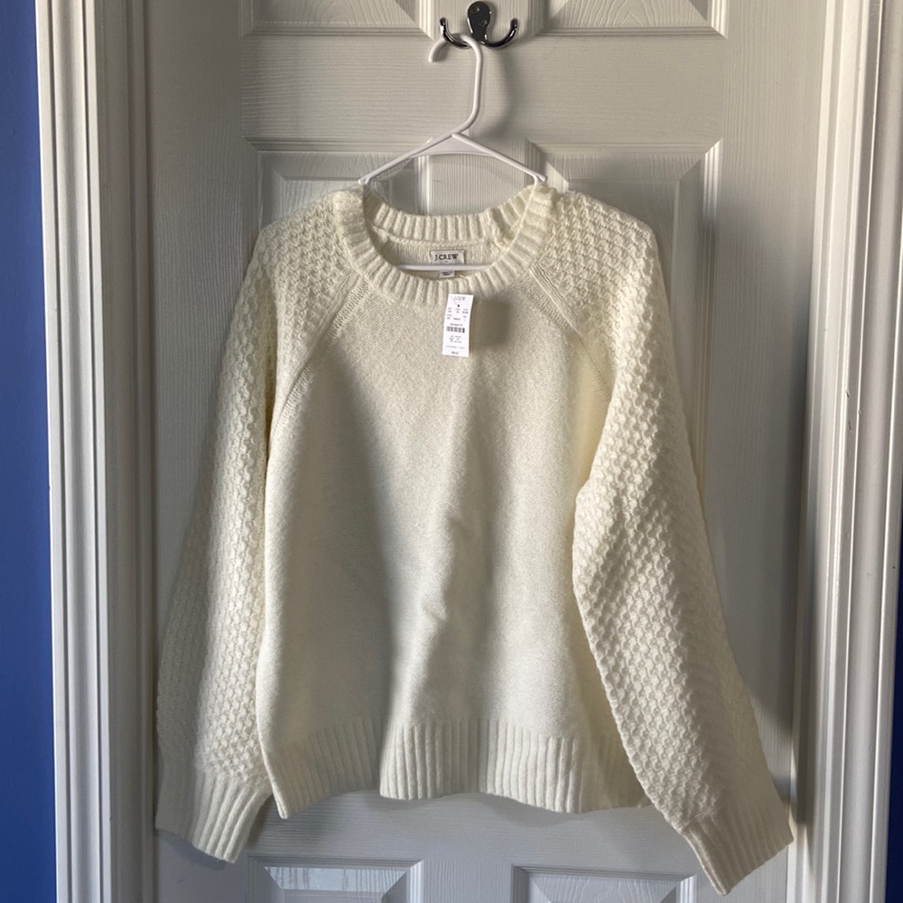 NWT J. Crew Sweater, Size Large, Cream color